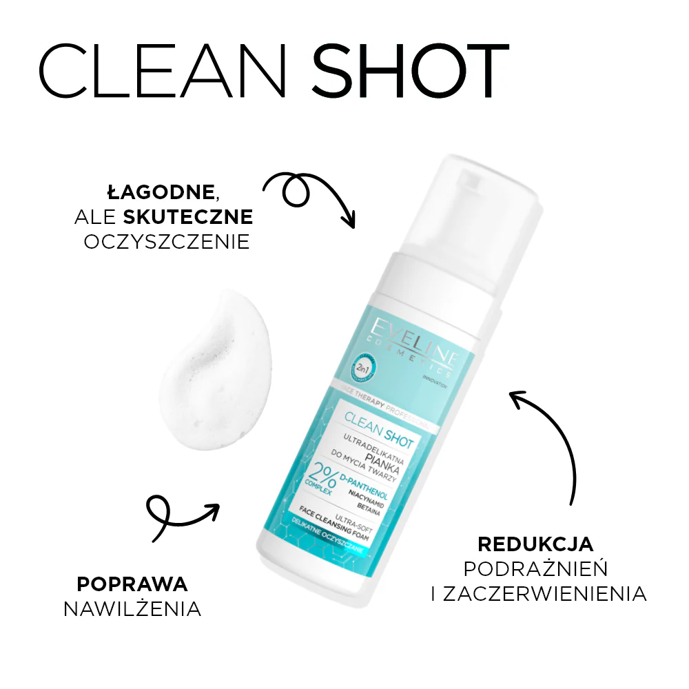 Clean Shot Ultradelikatna pianka do mycia twarzy - Image 2